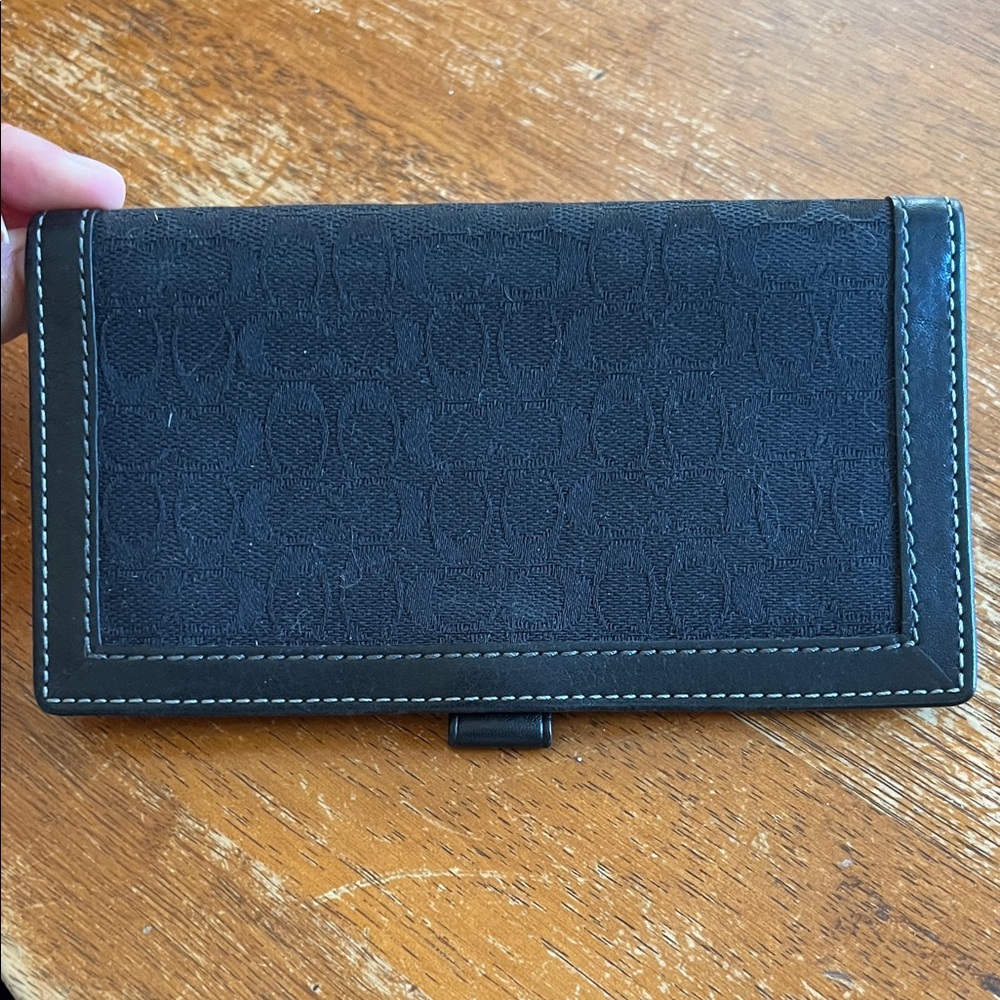 Coach Check Book Cover